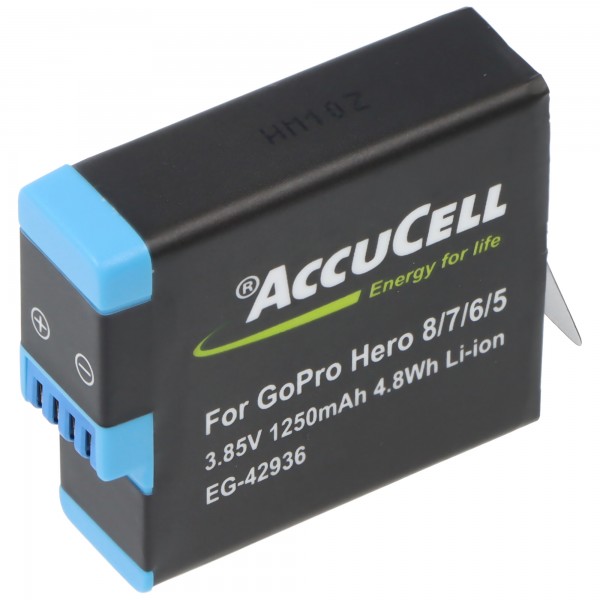 Batteri passer til GoPro Hero 8 Black, Li-ion, 3.85V, 1250mAh, 4.8Wh