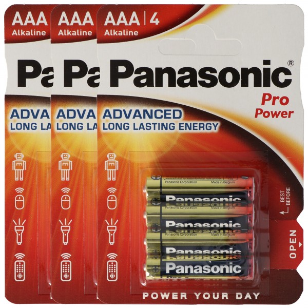 Panasonic PowerMax3 12-spares-pakke Micro / AAA / LR03