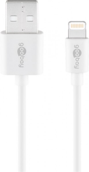 USB-synkronisering og opladningskabel til Apple iPhone, iPad og til enheder med lynstik, hvid