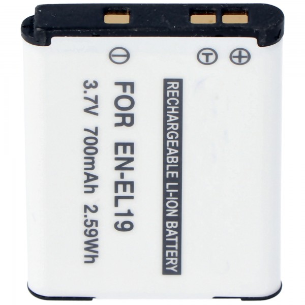 AccuCell batteri passer til EN-EL19, COOLPIX S2500, S3100, S4100