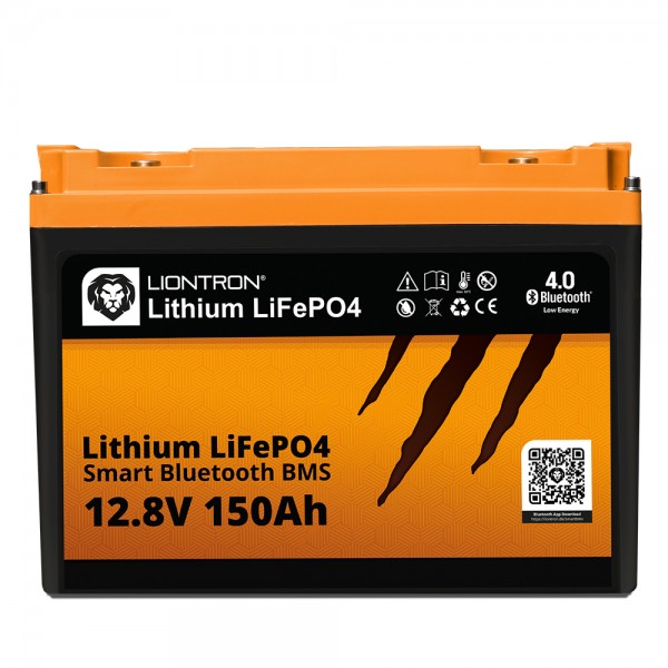LIONTRON LiFePO4 batteri Smart BMS 12.8V, 150Ah - fuld udskiftning af 12 volt blybatterier
