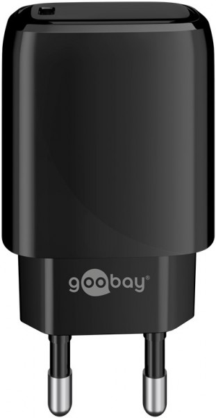 Goobay USB-C™ PD (Power Delivery) hurtigoplader (20W) sort - velegnet til enheder med USB-C™ (Power Delivery) såsom iPhone 12