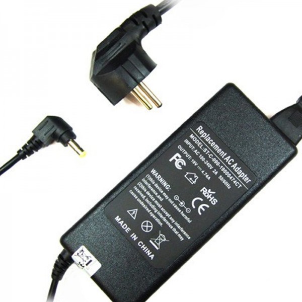 Strømadapter passer til Sony strømforsyning 19V 3.16A, 60W, han 6,5 x 4,4 mm