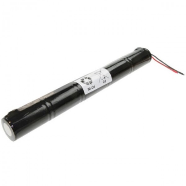 Nødbelysningsbatteri L1x5 BlackFox BF-4000DH med kabel 10cm med åben ledning 6V, 4000mAh
