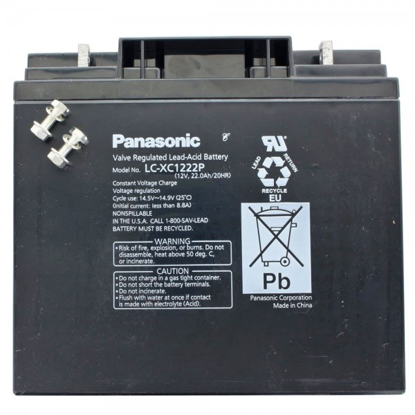 Panasonic LC-XC1222P cyklisk blybatteri 12 Volt 22Ah