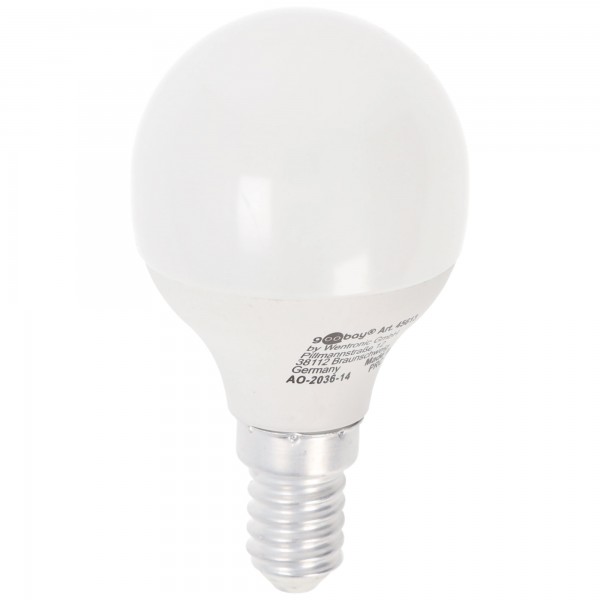 Goobay LED mini globe, 5 W - fatning E14, varm hvid, ikke dæmpbar
