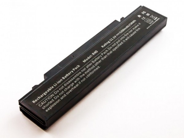 Batteri passer til Samsung X60 series, Li-ion, 11.1V, 5200mAh, 58.0Wh, sort
