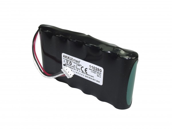 NiMH-batteri passer til Criticare Oximeter Poet LT Plus, 507NJC BP, 602-14 7.2 Volt 2.7 Ah CE-kompatibel