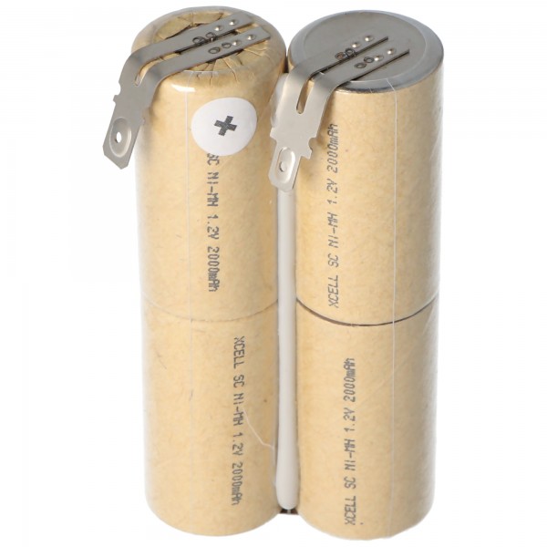 Batteri passer til Philips Electric Sweeper FC6125 batteri med 4,8 mm og 6,3 mm