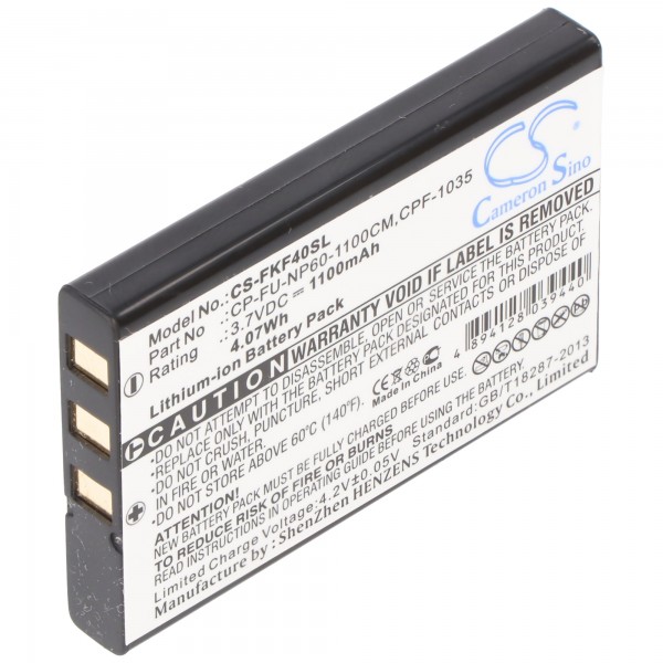 Batteri passer til FALK IBEX, IBEX 30, IBEX 40, Li-ion, 3,7V, 1100mAh, 4,1Wh
