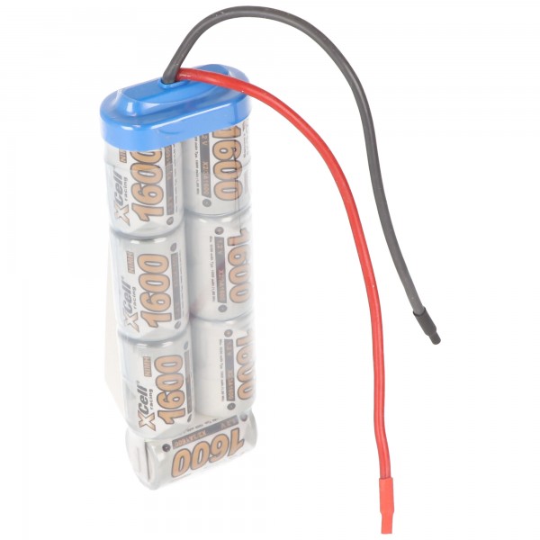 8,4 volt batteripakke med 1600mAh og tilslutningskabel NiMH batteri