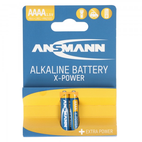 AAAA Alkalisk Batteri LR61 AAAA 41,5 x 8,3 mm i en pakke med 2