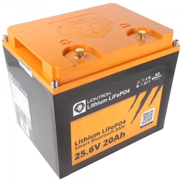 LIONTRON LiFePO4 batteri Smart BMS 25.6V, 20Ah - fuld udskiftning af 24 volt blybatterier