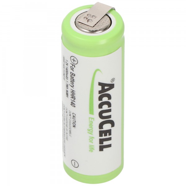 AccuCell Ni-MH batteri 1.2V 1400mAh 4 / 5AA med loddeskive U-form