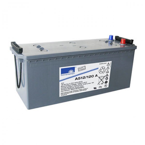 Exide solskin Dryfit A512 / 120A blybatteri med A-Pol 12V, 120000mAh