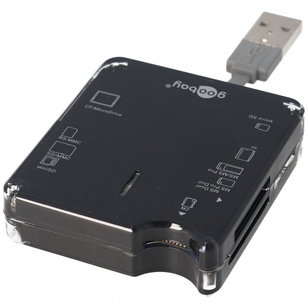 USB-kortlæser All-in-one til SD, SDHC, MiniSD, MMC, CF, XD