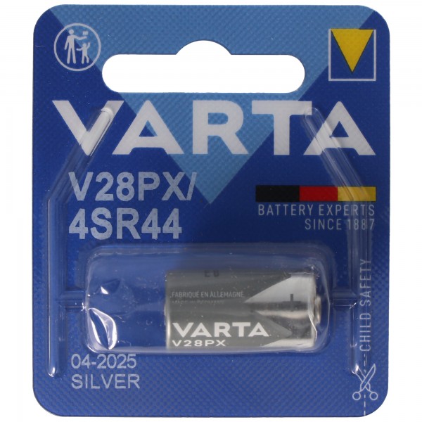 Varta V28PX, 4SR44 fotobatteri, Duracell PX28, GP476