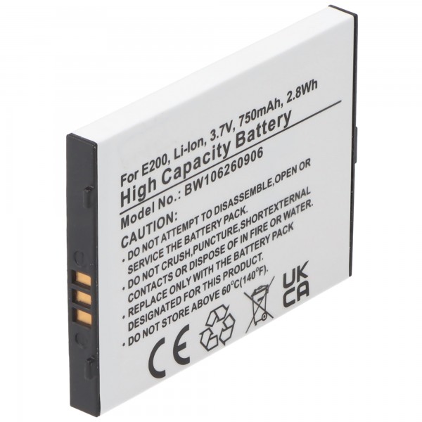 Li-Ion batteri - 750mAh (3.7V) - til MP3-afspillere, musikafspillere