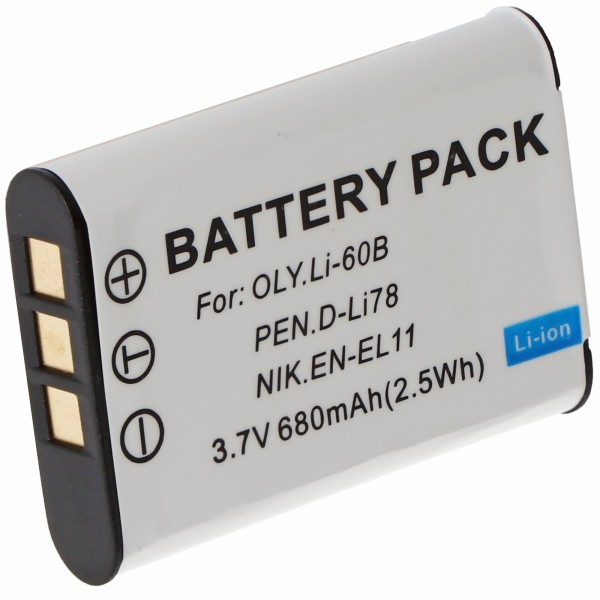 AccuCell batteri passer til Ricoh DB-L70, DB-80, R50 batteri