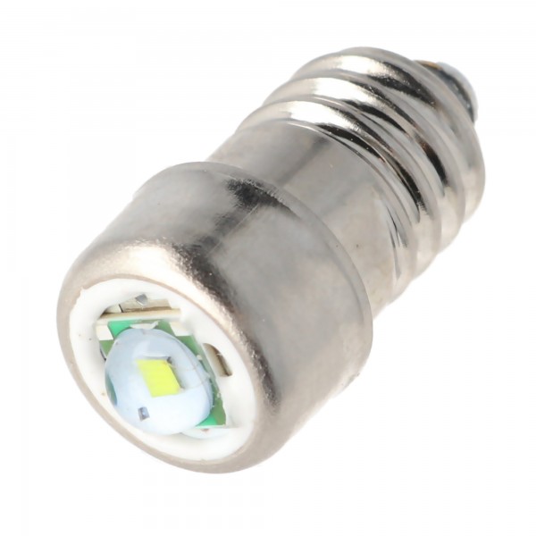 LED-pære 3 Volt med skruehætte E10, LED-pærer 3V / 0,33A 1W E10, B1, til 2 AA, C, D, 1 duplex