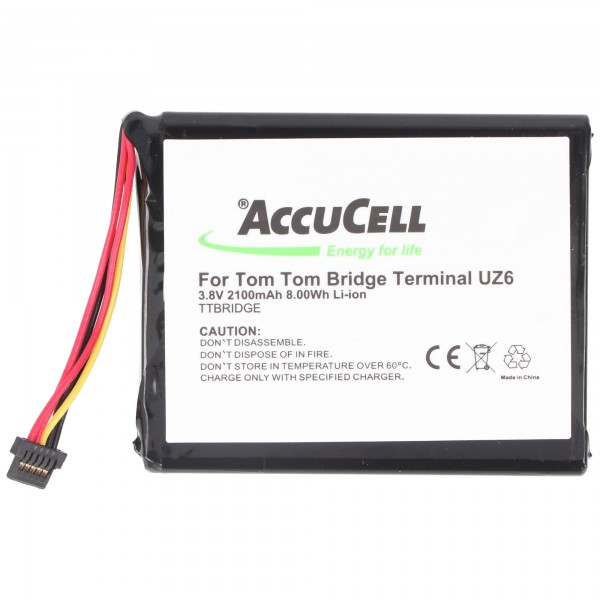 Batteri passer til TomTom Bridge, TomTom Model UZ6 1CP515161HR, velegnet til blandt andet redningsspor, 3.8 Volt 2100mAh 7.98 Wh