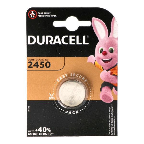 Duracell DL2450 Litiumbatteri IEC CR2450, 3 Volt 486mAh