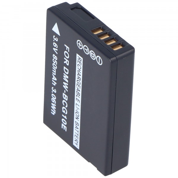 Batteri passer til Panasonic DMC-TZ6 Batteri DMW-BCG10GK, BP-DC7-E, DMW-BCG10, DMW-BCG10PP, DMW-BCG10E max. 850mAh