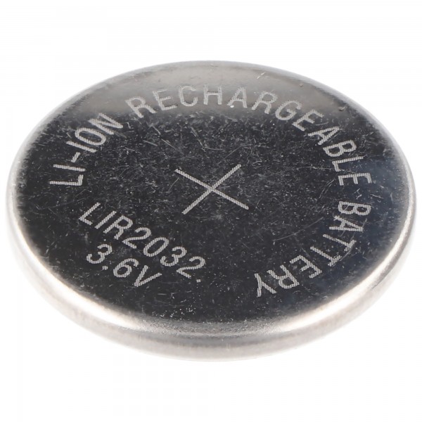 LIR2032 Li-ion batteri 3.6V batteri LIR 2032, 3,2 x 20 mm