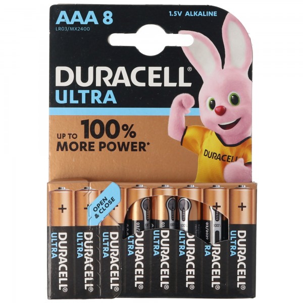 Duracell Ultra Power MX2400 Micro AAA 8 Pack LR03
