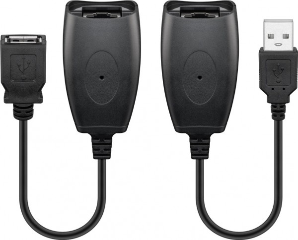 Goobay USB 2.0 Hi-Speed forlængerkabel, sort - USB 2.0-stik (Type A) > USB 2.0-stik (Type A)