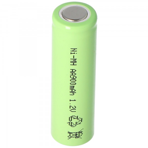 NiMH genopladeligt batteri Flattop Mignon AA 800mAh Industriel version med flad positiv pol