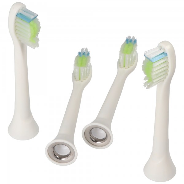 Pakke med 4 Smart Cleaning Brush 3 erstatningstandbørstehoveder til elektriske tandbørster fra Philips, velegnet til f.eks. Philips HX3 HX6 HX8 HX9-serien