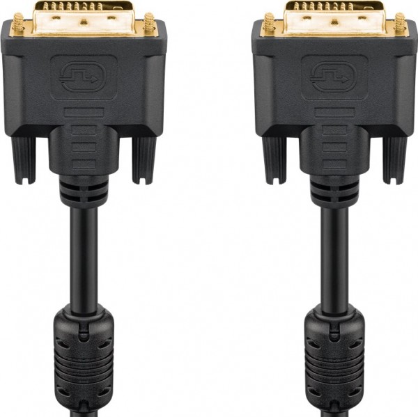 DVI-D Full HD-kabel Dual Link, forgyldt DVI-D-stik Dual-Link (24 + 1 pin)> DVI-D-stik Dual-Link (24 + 1 pin)