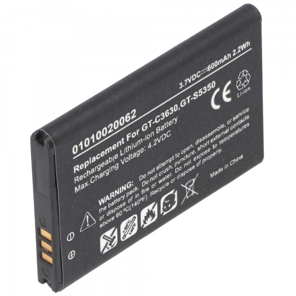 Batteri passer til Samsung Galaxy GT-C3230, GT-C3630, GT-C3630C, GT-C3752, GT-S5350, EB483450VU