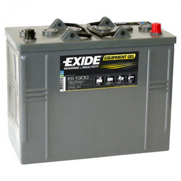 Exide Equipment Gel ES 1300 (G120S) blybatteri med A-Pol 12V, 120000mAh