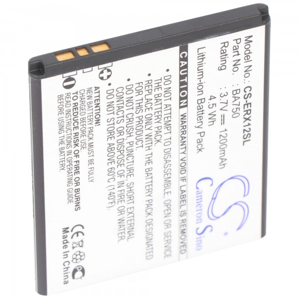AccuCell batteri passer til Sony Xperia arc, Xperia X12