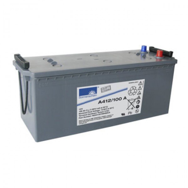 Exide Sunshine Dryfit A412 / 100A blybatteri med A-Pol 12V, 100000mAh