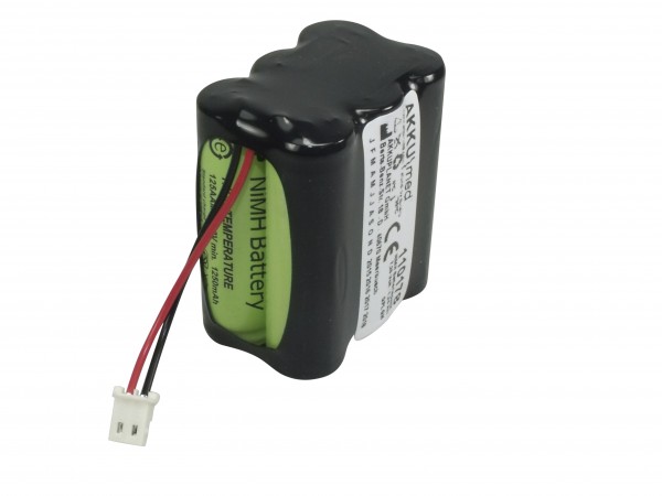 NiMH-batteri passer til Alaris infusionspumpe Asena GW 7,20 Volt / 1,25 Ah CE-kompatibel