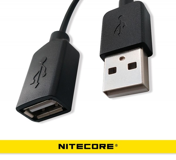 Nitecore USB forlængerkabel 1 meter
