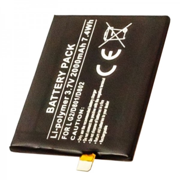Batteri passer til LG G2 batteri BL-T7, LG D801, D802, G2