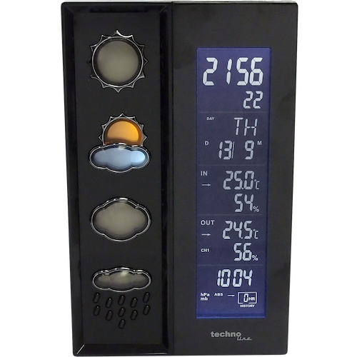 WS 6650 - Moderne vejrstation med farverige vejrsymboler