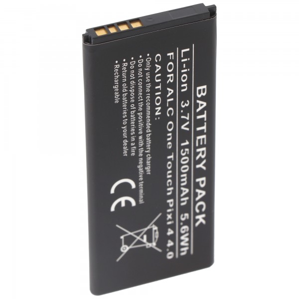 Batteri passer til Alcatel One Touch Pixi 4 4,0 batteri TLi015M1, TLi015M7, OT-4034 3.8 Volt 1500mAh