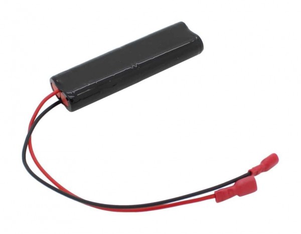 Nødlys batteri NiMH 4.8V 1800mAh L2x2 Mignon AA med kabel og faston-stik -4,8mm / + 6,3mm erstatter 4.8V batteri