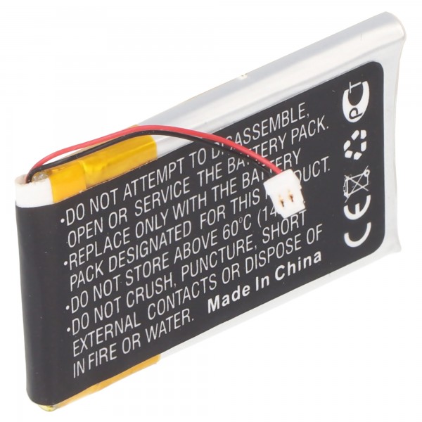 Li-polymer batteri - 270 mAh (3,7 V) - til MP3-afspillere, musikafspillere såsom SK402035PL