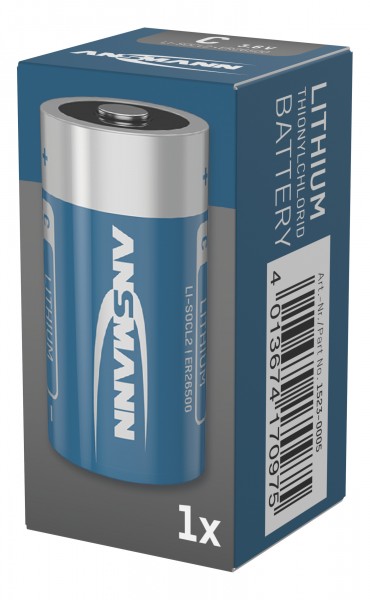 ANSMANN lithiumthionylchlorid batteri ER26500 C 3,6 volt 1523-0005