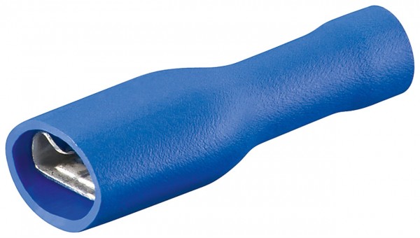 Goobay flade stik, blå - stikstørrelse: 6,4 mm x 0,8 mm, 15 A