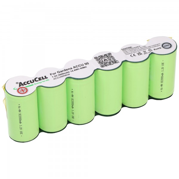 Batteri passer til Gardena ACCU90 batteri, ACCU 90 batteri 2,8mm, 4,8mm