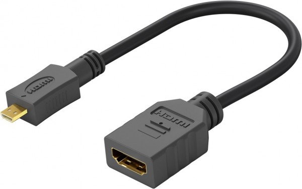 Goobay Micro HDMI™ / HDMI™-adapter - HDMI™ mikrostik (type D) > HDMI™-stik (type A)