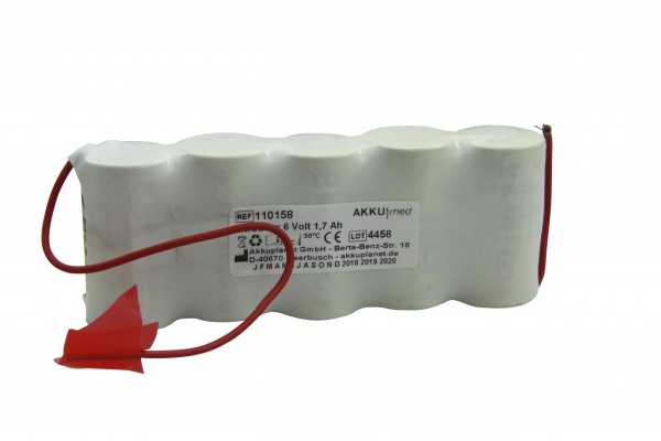 NC-batteriindsats egnet til Mela Defibrillator Melacard Pulsback (note note)