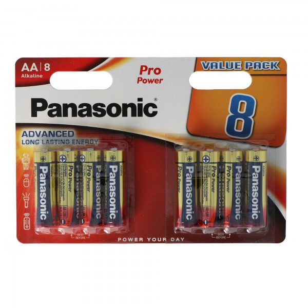 Panasonic Pro Power Mignon LR6 AA i en pakke på 8